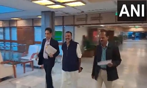 Committee's chairman Nishikant Dubey arrived for meeting (Photo/ANI) 