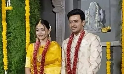 Tejasvi Surya got married to Sivasri Skandaprasad on March 6 (Photo: X/@BS_Prasad)