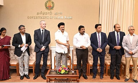 CM Stalin lays foundation stone for Eaton Electric's facility (Photo: X-@CMOTamilnadu)