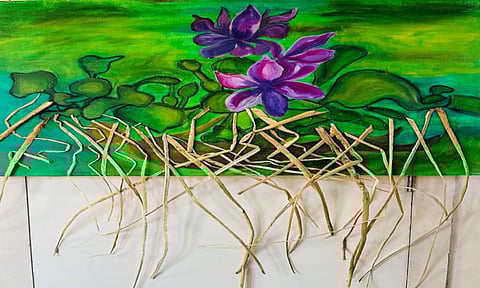 Yaghnna's work at the exhbition