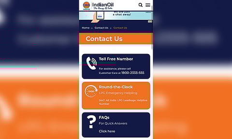 Screenshot of Indian Oil Mobile app 