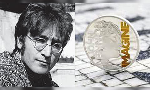 John Lennon, British Coin 