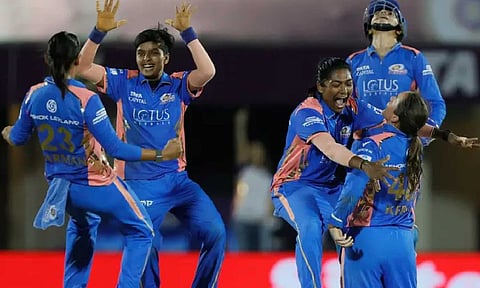 Mumbai Indians players celebrate after winning the title (X)