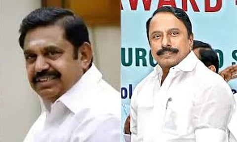 Edappadi K Palaniswami, KA Sengottaiyan (L to R)