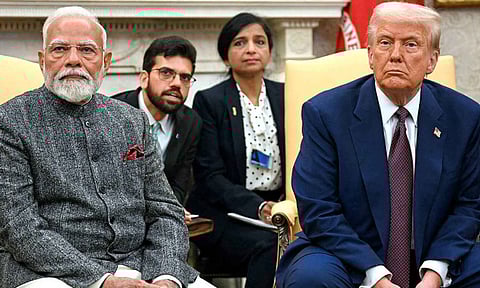 Prime Minister Narendra Modi with US President Donald Trump 