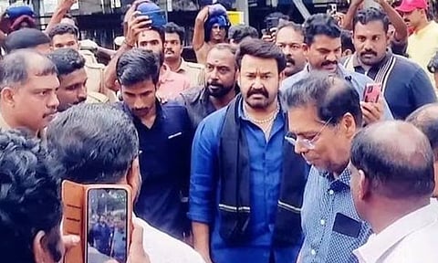 Mohanlal at the Sabarimala temple (Image/X)