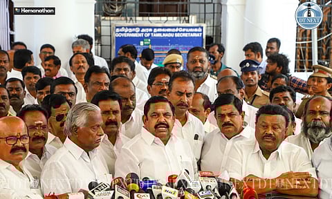 Opposisition party leader Edappadi Palanisamy and ADMK MLA's boycotted the assembly session (Hemanathan M)