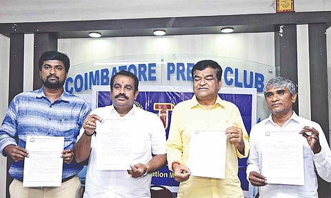 TAEF office-bearers show their charter of demands