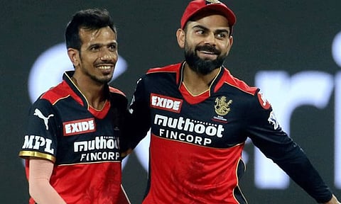 Yuzvendra Chahal and Virat Kohli 