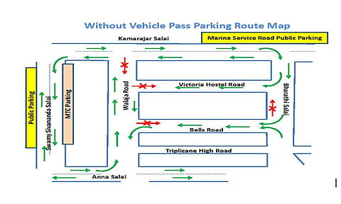 Traffic diversions map 
