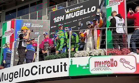 Actor Ajith Kumar's car racing team (Photo:X-@Akracingoffl)