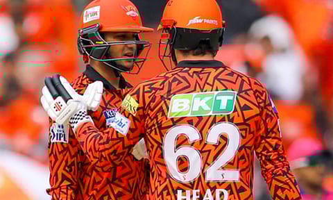 Abhishek sharma with Travis Head (IANS)