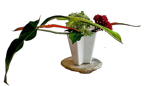 Ikebana floral arrangement