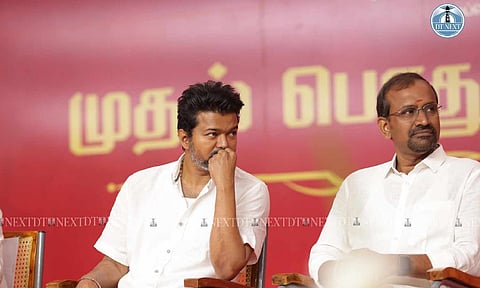 TVK President takes centrestage at the party's first general council meeting in Thiruvanmiyur, Chennai.