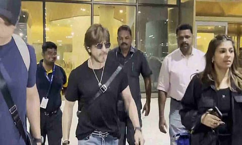 Superstar Shah Rukh Khan returns to Mumbai in style, spotted at Airport