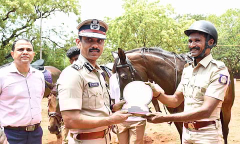 City Police Commissioner A Arun lauded the Chennai Mounted Police team
