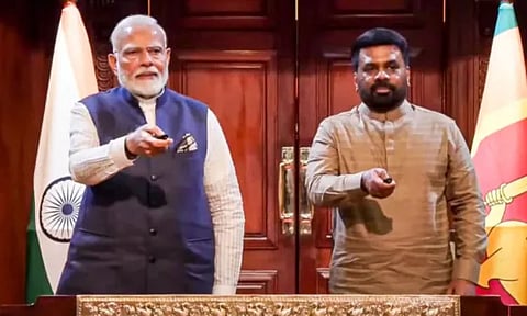 Prime Minister Narendra Modi and President Anura Kumara Dissanayake (PTI)