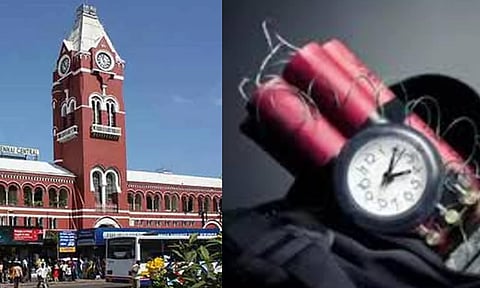 Chennai Central; Representative image of a bomb