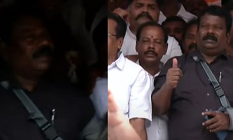 TNCC president K Selvaperunthagai staged a protest against Union Minister Amit Shah's Chennai visit 