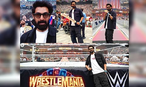 Actor Rana Daggubati at WrestleMania. 