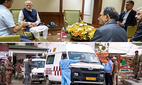 Pahalgam terror attack: PM Modi holds meeting with NSA, foreign minister at Delhi airport (ANI)