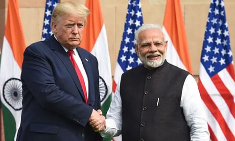 US President Donald Trump with PM Narendra Modi (PTI)