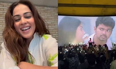 Genelia; Vijay fans celebrating 'Sachein' re-release in theatre' (IANS)
