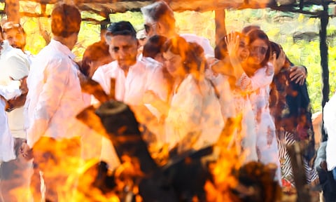 The last rites of Neeraj Udhwani were conducted (PTI) 