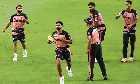 PBKS team during a practice session 