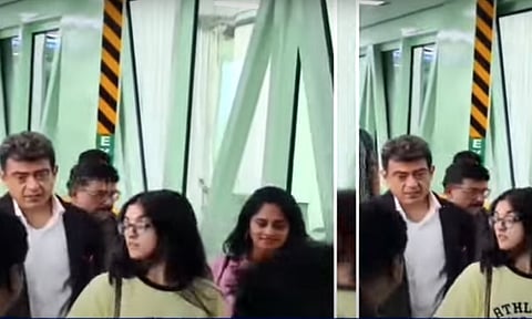 Actor Ajith Kumar flies to Delhi with his wife Shalini and children to attend the prestigious Padma Bhushan award ceremony