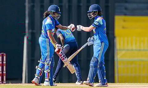 Smriti Mandhana and Pratika Rawal during the opening match 