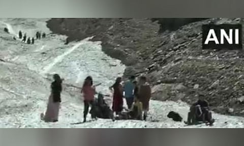 Visuals of tourists in Bhaderwah (Photo/ANI)