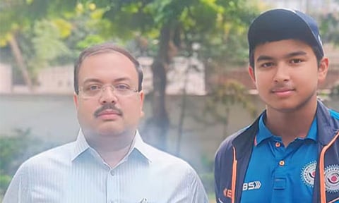 Sanjiv Suryavanshi, left, Vaibhav Suryavanshi, right (X)