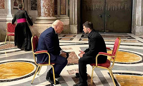 US President Donald Trump and Ukraine's President Volodymyr Zelenskyy (AP)