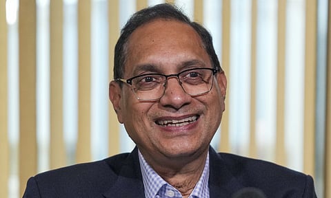 SEBI Chairman Tuhin Kanta Pandey during a special interview with PTI, in Mumbai, Tuesday, April 29, 2025 (PTI) 