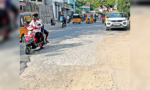 Uneven surface of Hunters Road has put motorists at risk