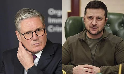 (L-R) British PM Keir Starmer; Ukrainian President Volodymyr Zelenskyy (AP/File Image)
