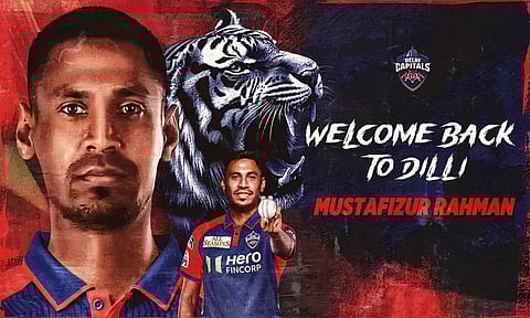 Delhi Capitals welcome Bangladesh pacer Mustafizur Rahman as a replacement (X/@DelhiCapitals)