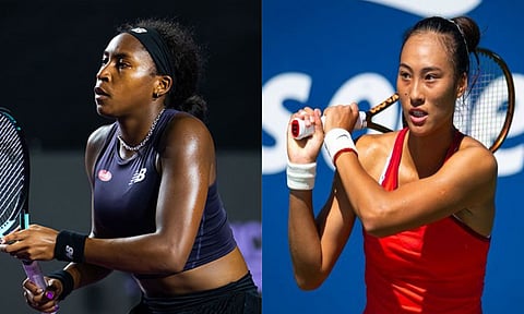 Coco Gauff and Zheng Qinwen (ANI)