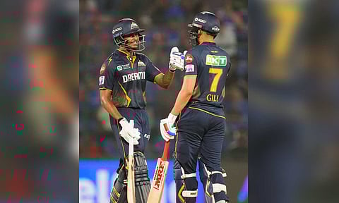 Sai Sudharsan and Shubman Gill during the match between Delhi Capitals and Gujarat Titans (PTI)