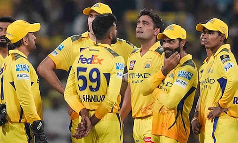Chennai Super Kings team (PTI)