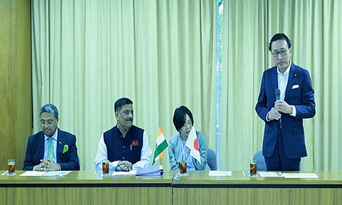 All-Party Delegation meets Acting Chairperson of the Research Committee on Counter-terrorism of the Liberal Democratic Party (LDP) Yasuhiro Hanashi (Image Credit: X/@IndianEmbTokyo)