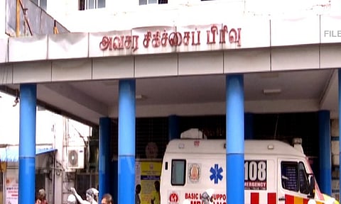The injured student was admitted to the Hospital for treatment after the knife attack in Saidapet