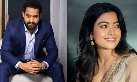 (L-R) Actor Jr NTR; Rashmika Mandanna (File Image/ANI)