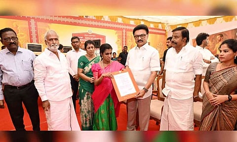 CM Stalin appoints visually challenged woman SS Priyavadhana for Othuvar post in Pamban Swamigal temple 