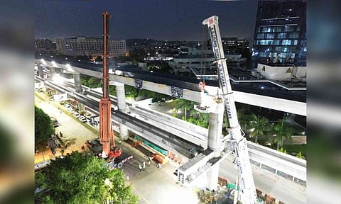 CMRL erects India’s first 33-metre U-girder 