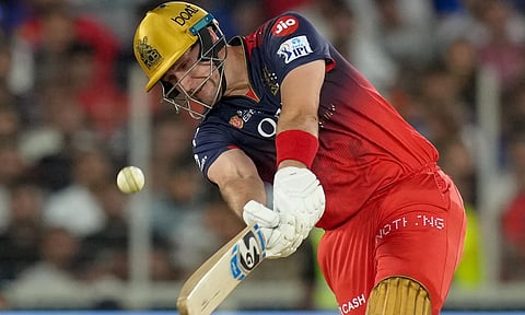 Royal Challengers Bengaluru's batter Liam Livingstone plays a shot during the Indian Premier League (IPL) 2025 final cricket match between Royal Challengers Bengaluru and Punjab Kings, in Ahmedabad, Gujarat (PTI)