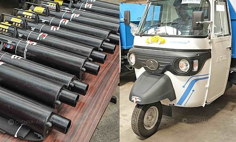 Thunder booms and tipping carts at Chennai airport