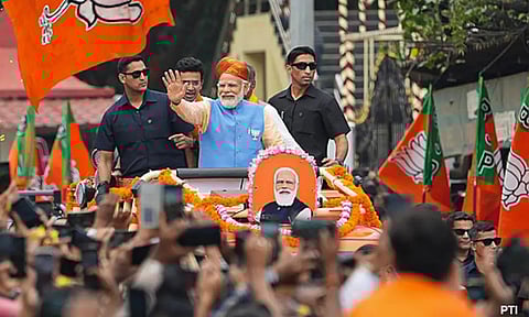 PM Modi during rally 
