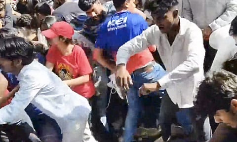 At least 11 people were killed and 33 others suffered injuries in a stampede near the stadium on Wednesday (PTI) 